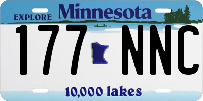 MN license plate 177NNC