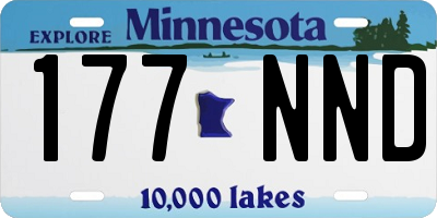 MN license plate 177NND