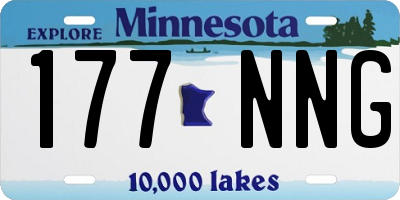MN license plate 177NNG