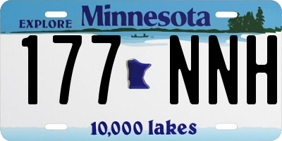 MN license plate 177NNH