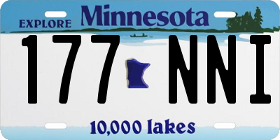 MN license plate 177NNI