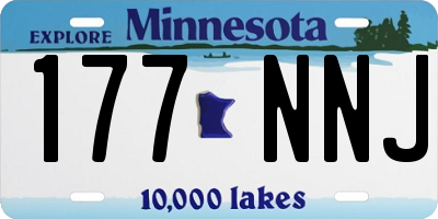 MN license plate 177NNJ
