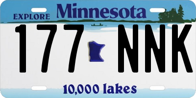 MN license plate 177NNK