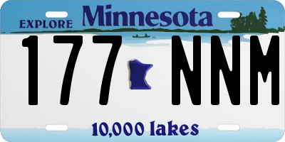 MN license plate 177NNM