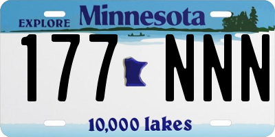 MN license plate 177NNN