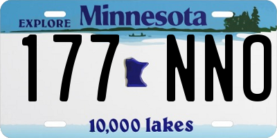 MN license plate 177NNO