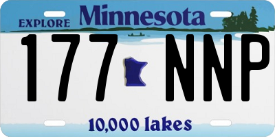 MN license plate 177NNP