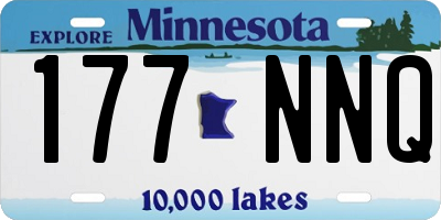 MN license plate 177NNQ