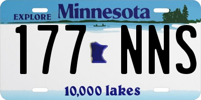 MN license plate 177NNS
