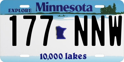 MN license plate 177NNW