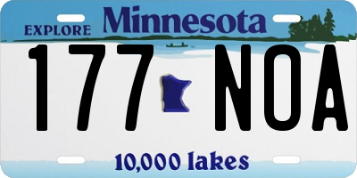 MN license plate 177NOA