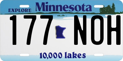 MN license plate 177NOH