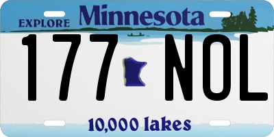 MN license plate 177NOL