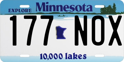 MN license plate 177NOX