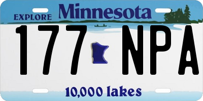 MN license plate 177NPA
