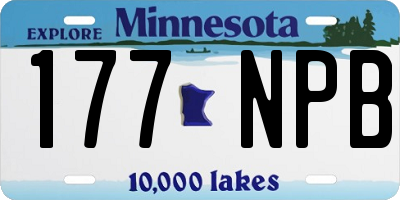 MN license plate 177NPB