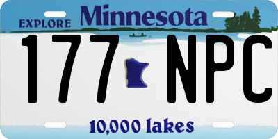 MN license plate 177NPC