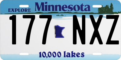 MN license plate 177NXZ