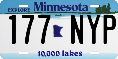 MN license plate 177NYP