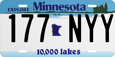 MN license plate 177NYY