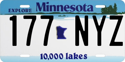 MN license plate 177NYZ