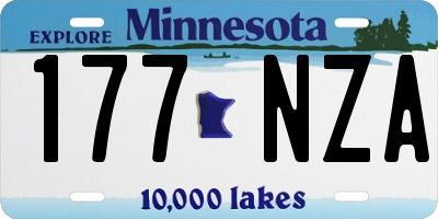 MN license plate 177NZA