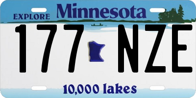MN license plate 177NZE