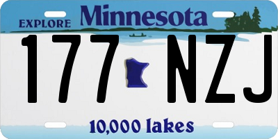 MN license plate 177NZJ