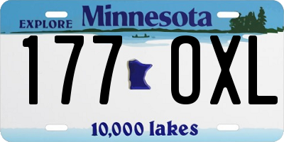 MN license plate 177OXL
