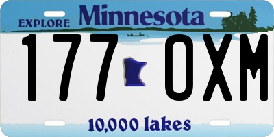 MN license plate 177OXM