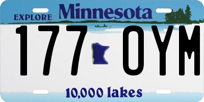 MN license plate 177OYM