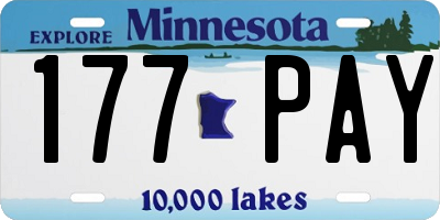 MN license plate 177PAY