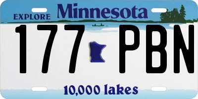 MN license plate 177PBN