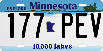 MN license plate 177PEV
