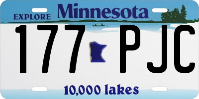 MN license plate 177PJC