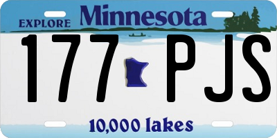 MN license plate 177PJS
