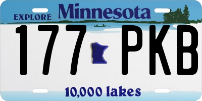MN license plate 177PKB