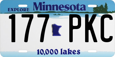 MN license plate 177PKC