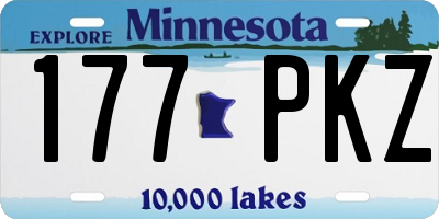 MN license plate 177PKZ