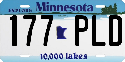 MN license plate 177PLD
