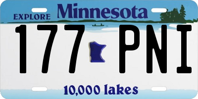 MN license plate 177PNI