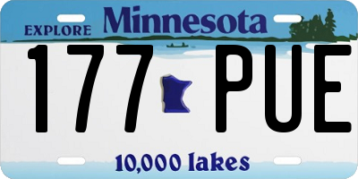 MN license plate 177PUE
