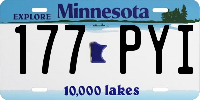 MN license plate 177PYI