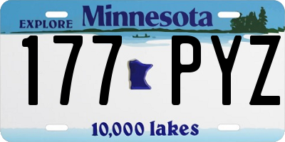 MN license plate 177PYZ