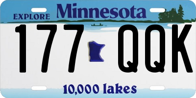 MN license plate 177QQK