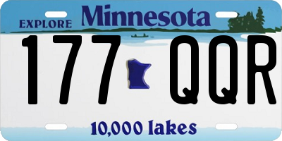 MN license plate 177QQR
