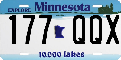 MN license plate 177QQX