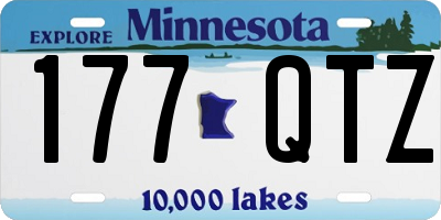 MN license plate 177QTZ