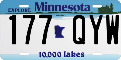 MN license plate 177QYW