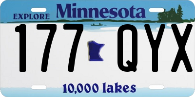 MN license plate 177QYX